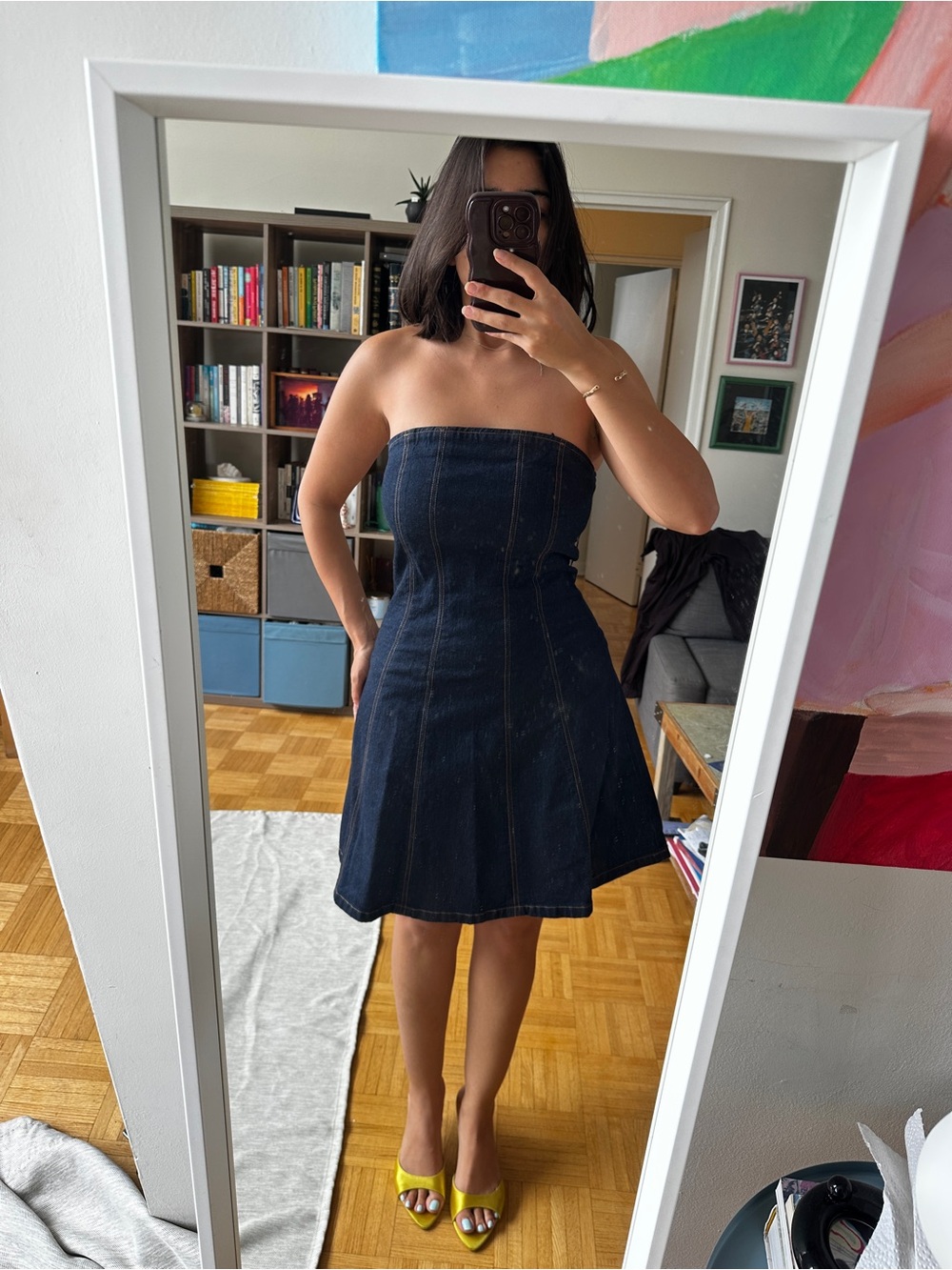 Abercrombie & Fitch Strapless Denim Mini Dress | size Me